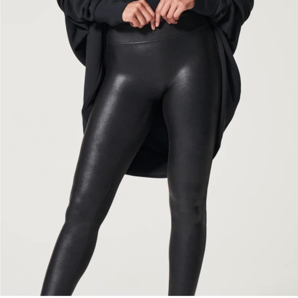 SPANX FAUX LEATHER LEGGINGS